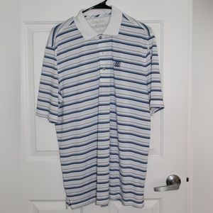 Bobby Jones Blue and White Striped Polo Shirt
